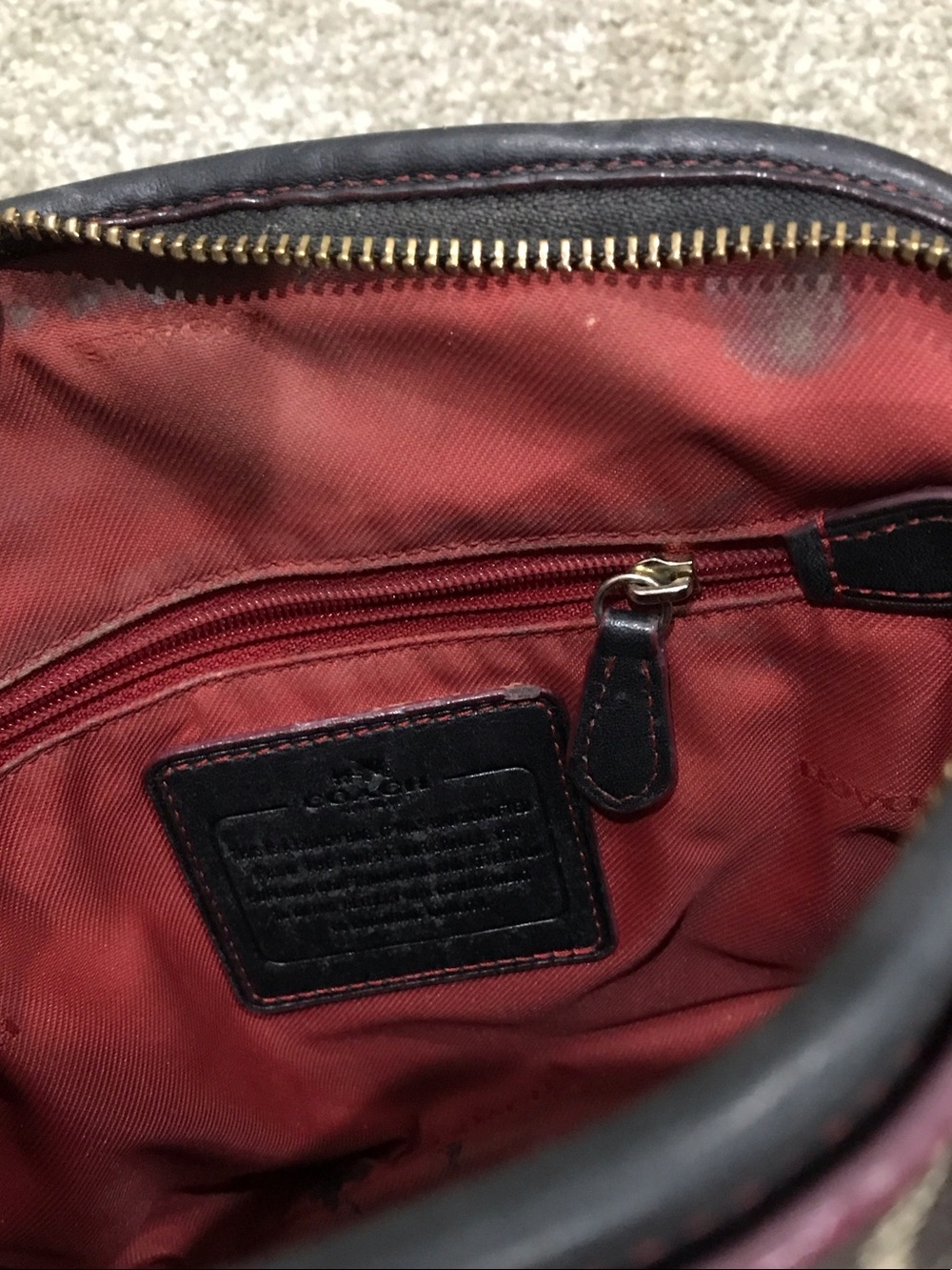 Coach Prince Street Brown Signature Monogram Satchel with Black Trim - Picture 7 of 7